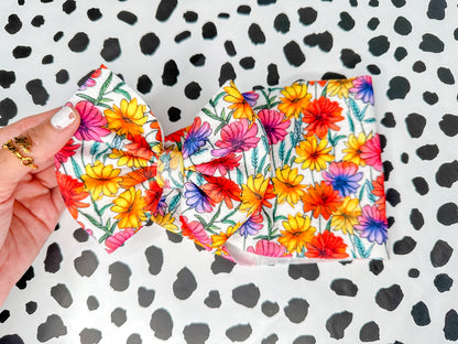 rainbow flower bows