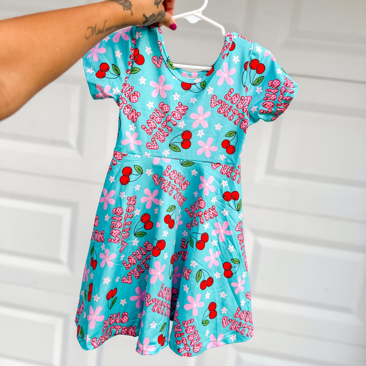 boujee short sleeve twirl dress