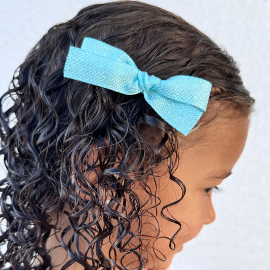 baby blue sparkle bow set (2 pack)