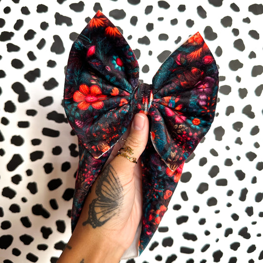 deep floral velvet bows