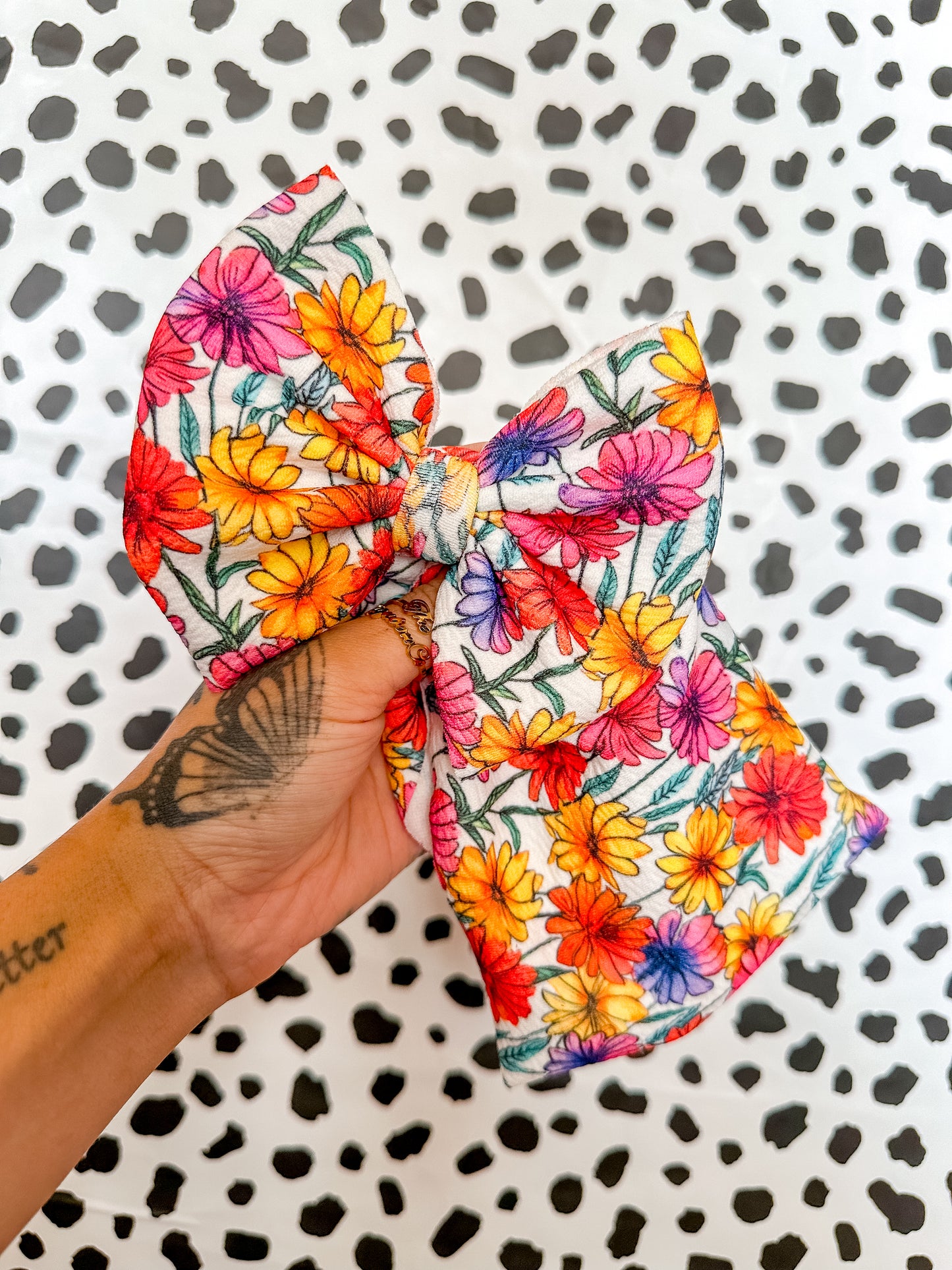 rainbow flower bows