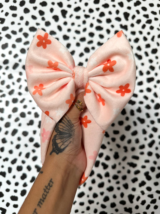 nude flower velvet bows