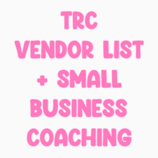 TRC Vendor List + small business coaching