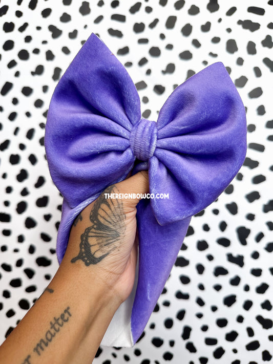 electric purple velvet bows